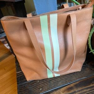 Madewell Striped Medium Transport Tote